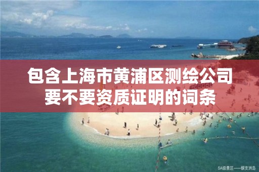 包含上海市黄浦区测绘公司要不要资质证明的词条