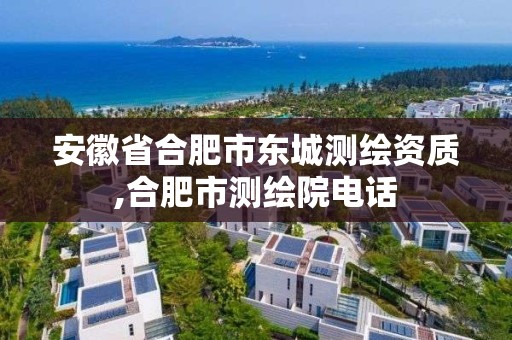 安徽省合肥市东城测绘资质,合肥市测绘院电话