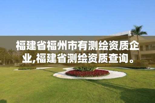 福建省福州市有测绘资质企业,福建省测绘资质查询。