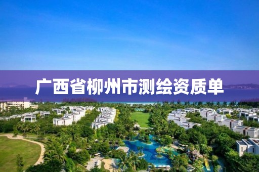 广西省柳州市测绘资质单