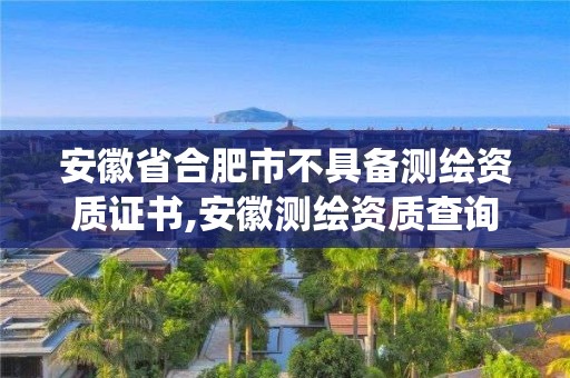 安徽省合肥市不具备测绘资质证书,安徽测绘资质查询系统