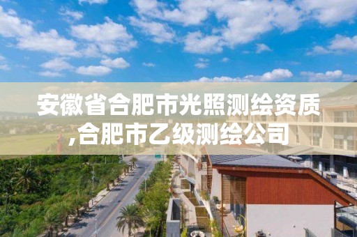 安徽省合肥市光照测绘资质,合肥市乙级测绘公司