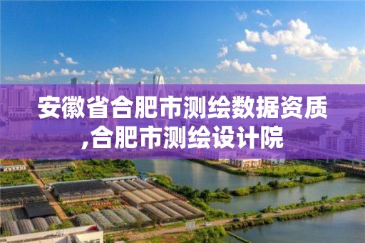 安徽省合肥市测绘数据资质,合肥市测绘设计院