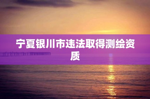 宁夏银川市违法取得测绘资质