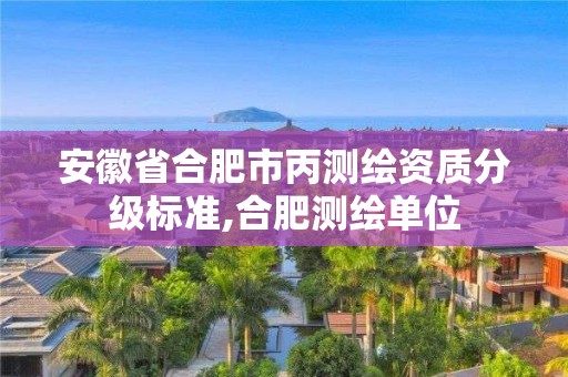 安徽省合肥市丙测绘资质分级标准,合肥测绘单位