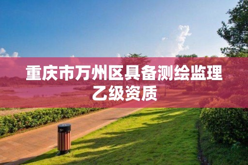 重庆市万州区具备测绘监理乙级资质 重庆市万州区具备测绘监理乙级资质