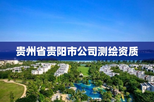 贵州省贵阳市公司测绘资质