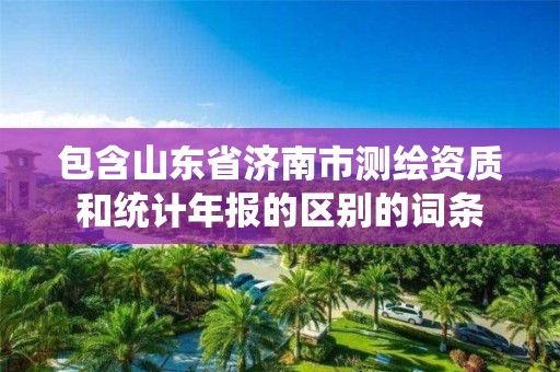 包含山东省济南市测绘资质和统计年报的区别的词条