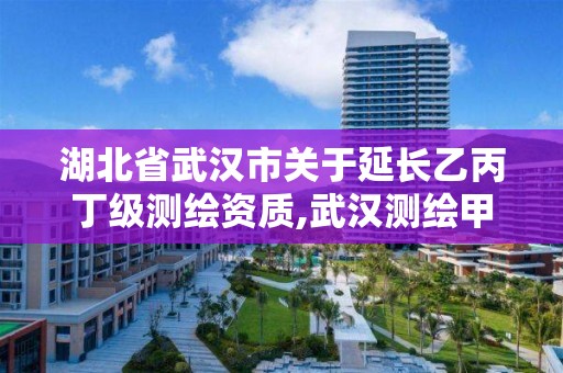 湖北省武汉市关于延长乙丙丁级测绘资质,武汉测绘甲级资质公司。