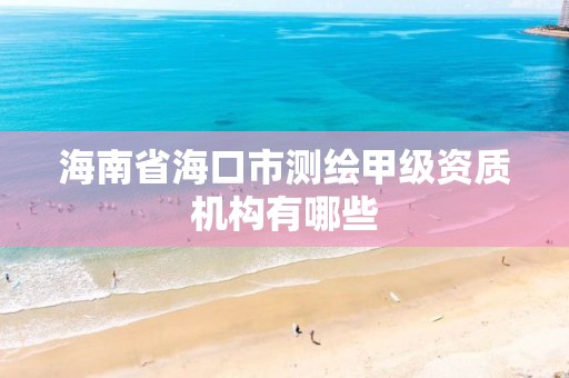 海南省海口市测绘甲级资质机构有哪些