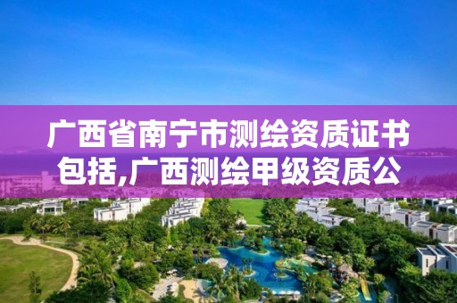 广西省南宁市测绘资质证书包括,广西测绘甲级资质公司。