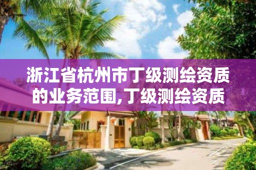 浙江省杭州市丁级测绘资质的业务范围,丁级测绘资质申请条件。