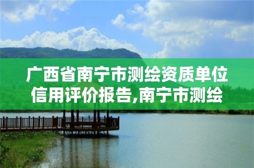 广西省南宁市测绘资质单位信用评价报告,南宁市测绘院。