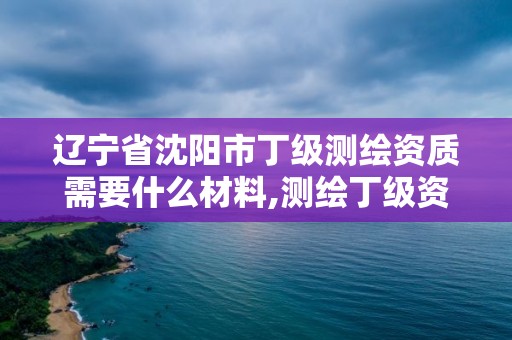 辽宁省沈阳市丁级测绘资质需要什么材料,测绘丁级资质人员条件。