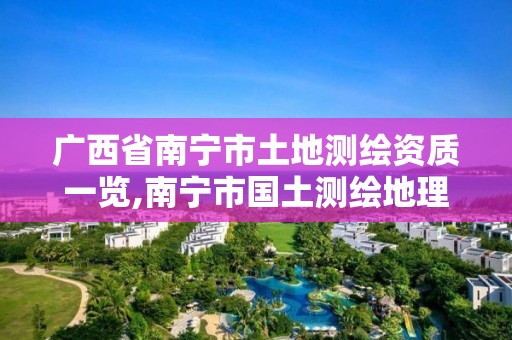 广西省南宁市土地测绘资质一览,南宁市国土测绘地理信息中心官网。