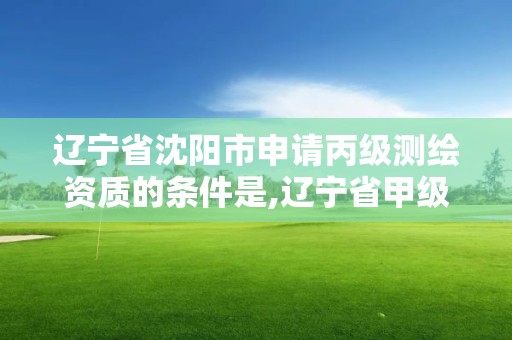 辽宁省沈阳市申请丙级测绘资质的条件是,辽宁省甲级测绘单位。