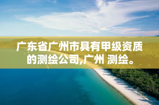 广东省广州市具有甲级资质的测绘公司,广州 测绘。