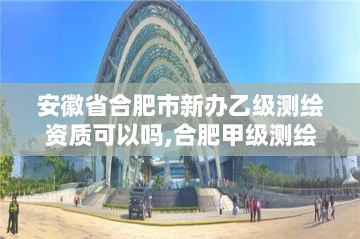 安徽省合肥市新办乙级测绘资质可以吗,合肥甲级测绘公司。