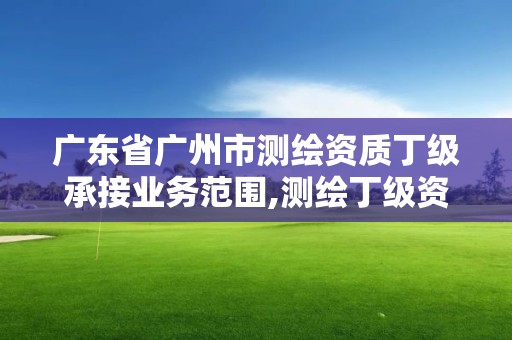 广东省广州市测绘资质丁级承接业务范围,测绘丁级资质条件。