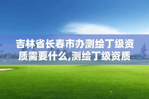 吉林省长春市办测绘丁级资质需要什么,测绘丁级资质全套申请文件。