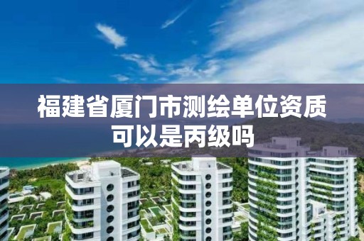 福建省厦门市测绘单位资质可以是丙级吗