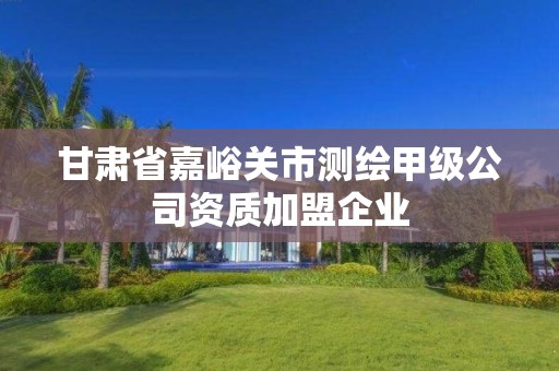 甘肃省嘉峪关市测绘甲级公司资质加盟企业