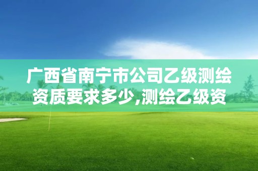 广西省南宁市公司乙级测绘资质要求多少,测绘乙级资质业务范围。