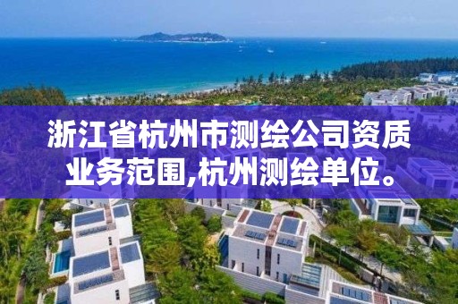 浙江省杭州市测绘公司资质业务范围,杭州测绘单位。