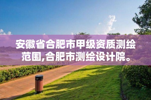 安徽省合肥市甲级资质测绘范围,合肥市测绘设计院。