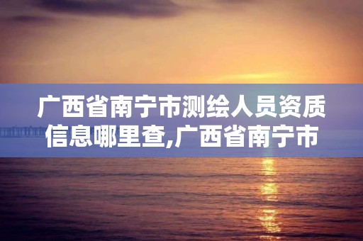 广西省南宁市测绘人员资质信息哪里查,广西省南宁市测绘人员资质信息哪里查的。