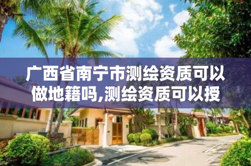 广西省南宁市测绘资质可以做地籍吗,测绘资质可以授权吗。