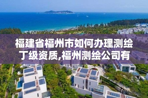 福建省福州市如何办理测绘丁级资质,福州测绘公司有几家。