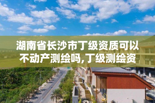 湖南省长沙市丁级资质可以不动产测绘吗,丁级测绘资质不动产测绘范围。