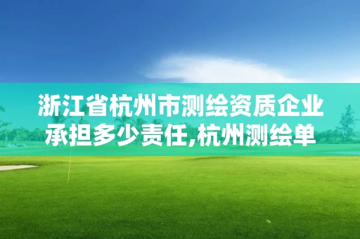 浙江省杭州市测绘资质企业承担多少责任,杭州测绘单位。