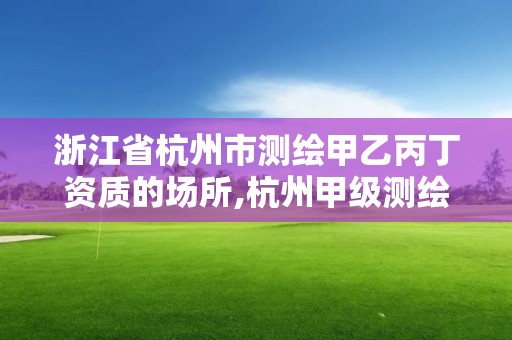 浙江省杭州市测绘甲乙丙丁资质的场所,杭州甲级测绘公司有哪些。