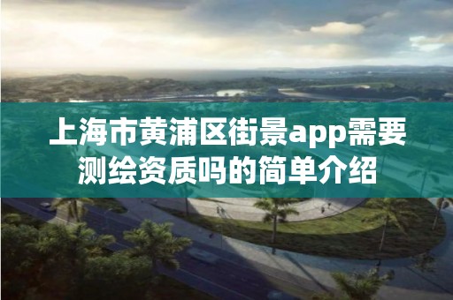 上海市黄浦区街景app需要测绘资质吗的简单介绍