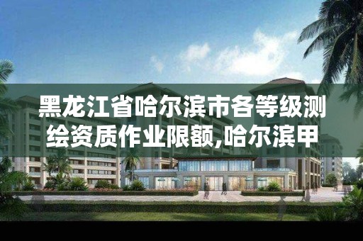 黑龙江省哈尔滨市各等级测绘资质作业限额,哈尔滨甲级测绘公司。