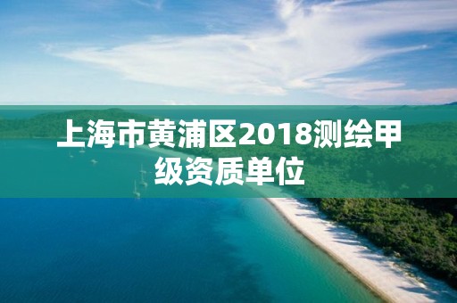 上海市黄浦区2018测绘甲级资质单位