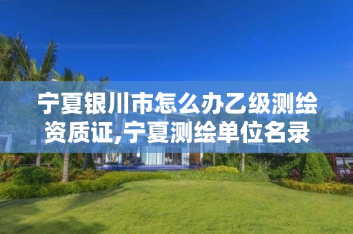 宁夏银川市怎么办乙级测绘资质证,宁夏测绘单位名录。