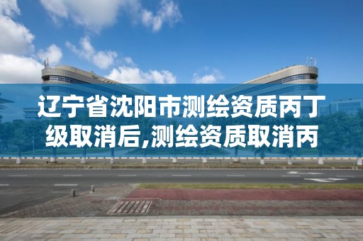 辽宁省沈阳市测绘资质丙丁级取消后,测绘资质取消丙丁级怎么办。