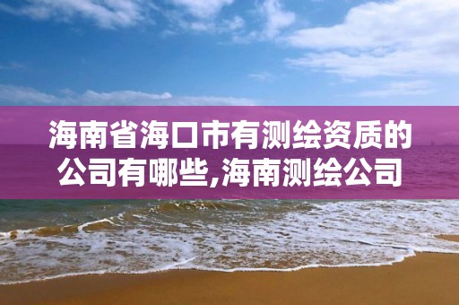 海南省海口市有测绘资质的公司有哪些,海南测绘公司有多少家。