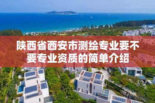 陕西省西安市测绘专业要不要专业资质的简单介绍