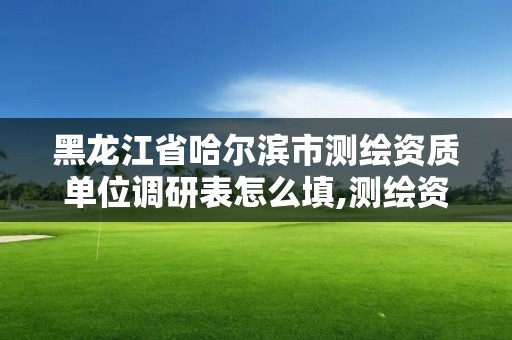 黑龙江省哈尔滨市测绘资质单位调研表怎么填,测绘资质自查情况表如何填写。