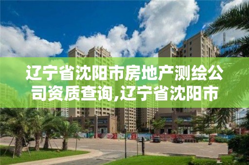 辽宁省沈阳市房地产测绘公司资质查询,辽宁省沈阳市房地产测绘公司资质查询电话。