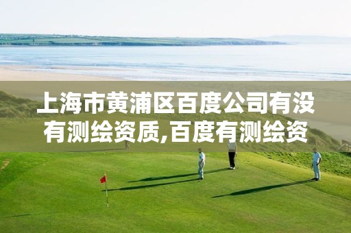 上海市黄浦区百度公司有没有测绘资质,百度有测绘资质吗。