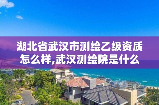 湖北省武汉市测绘乙级资质怎么样,武汉测绘院是什么级别。