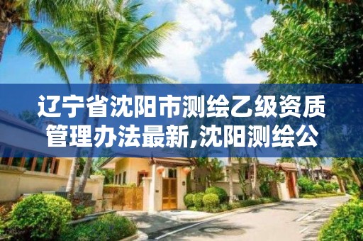 辽宁省沈阳市测绘乙级资质管理办法最新,沈阳测绘公司招聘信息最新招聘。