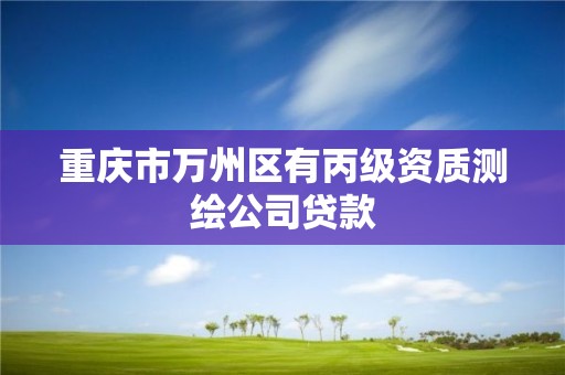 重庆市万州区有丙级资质测绘公司贷款