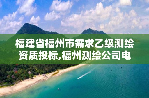 福建省福州市需求乙级测绘资质投标,福州测绘公司电话。