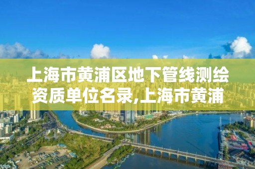 上海市黄浦区地下管线测绘资质单位名录,上海市黄浦区地下管线测绘资质单位名录表。